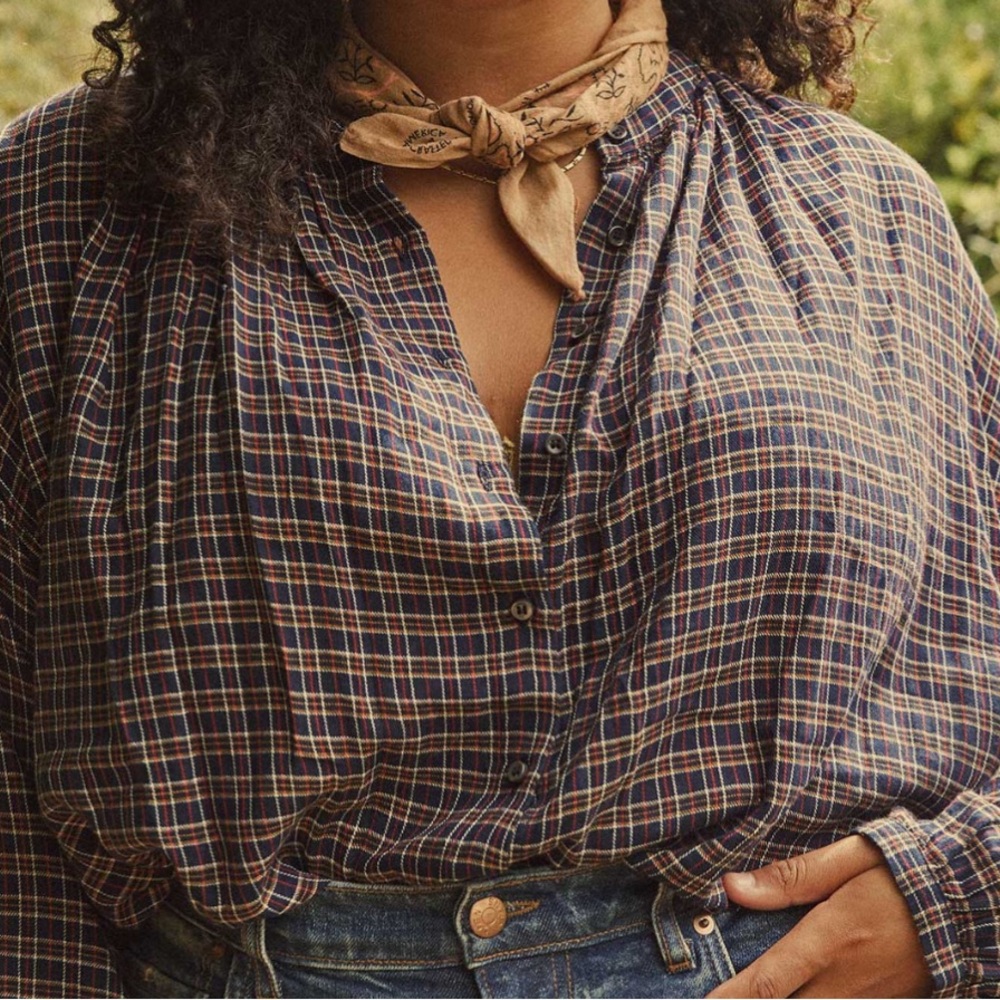 Doen - The Jane Blouse - Midnight St Germain Plaid